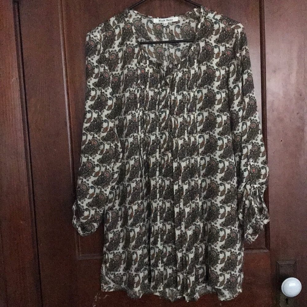 Chiffon paisley shirt size Medium