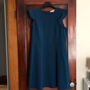 Loft size 16 dark teal dress