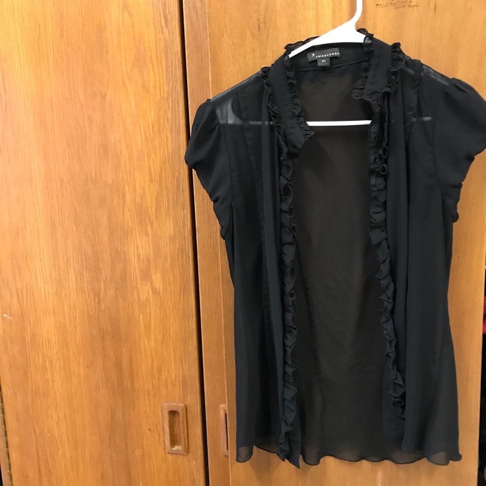 Black sheer blouse :)