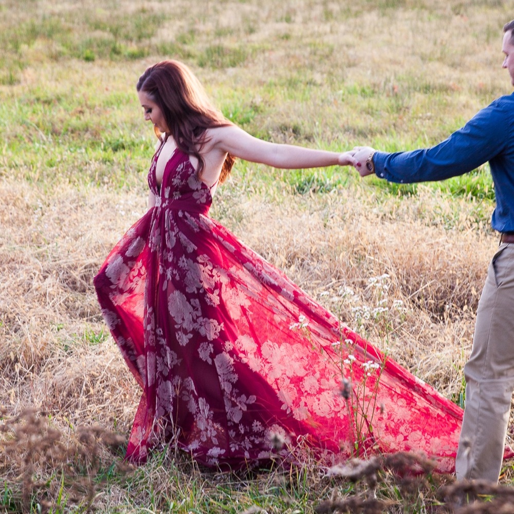 Deep Red Maxi Dress