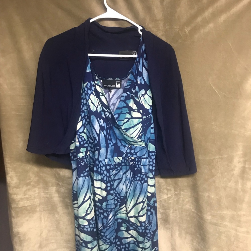 Antthony Original two piece maxi dress with shrug.