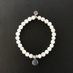 T. Jazelle Moonstone with blue druzy