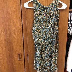 F21 floral print romper w/ open back
