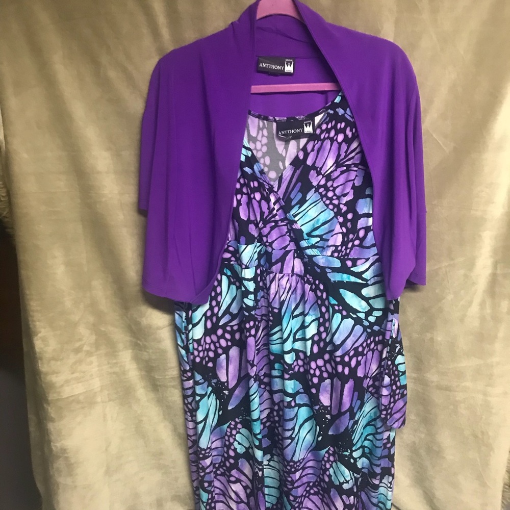 Antthony Original maxi dress with shrug.