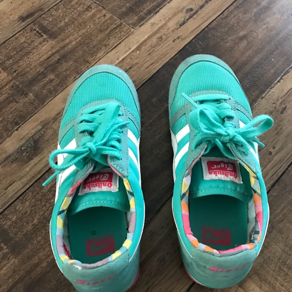 ASICS Onitsuka Tiger sneakers in turquoise.