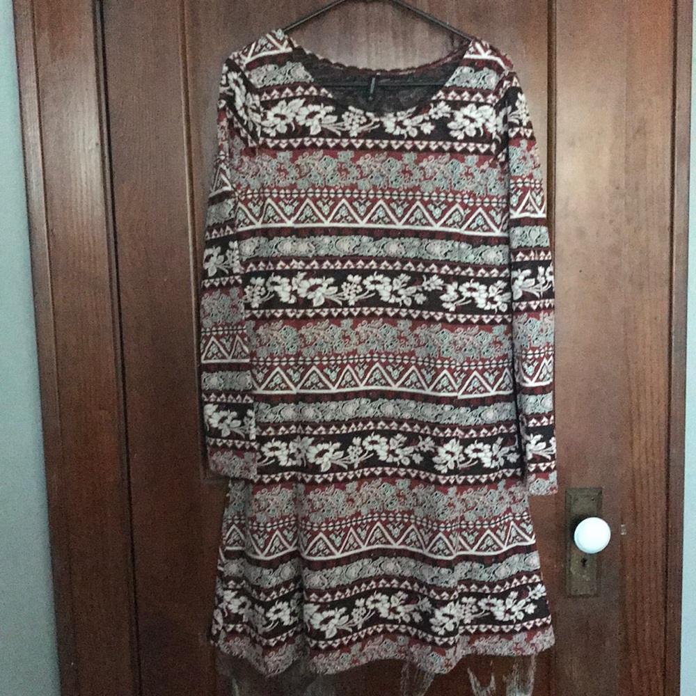 Aztec floral holiday dress