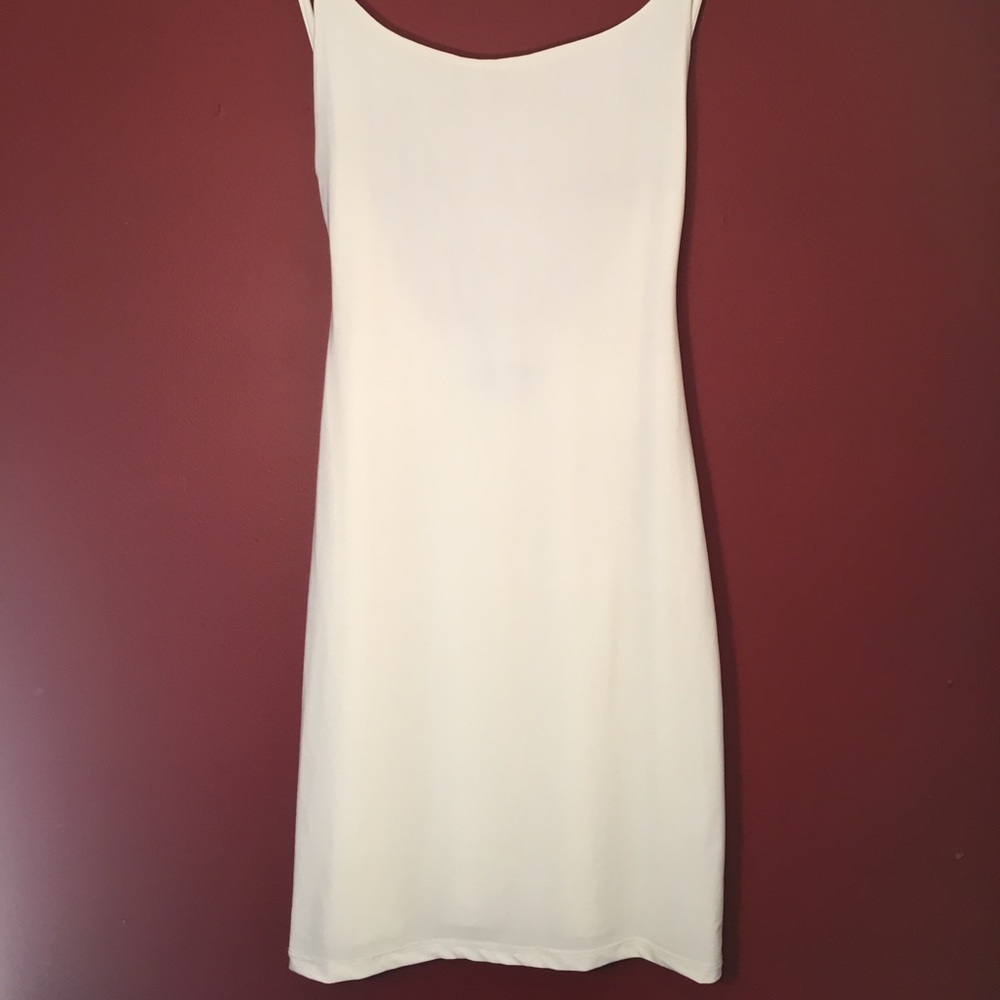 Form fitting little white dress