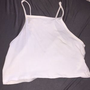white crop top