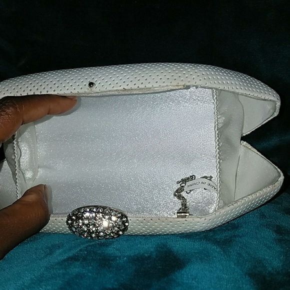 White leather clutch purse Prom - Picture 4 of 4