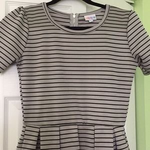 LuLaRoe Small Amelia Black & Grey