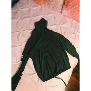 Grey Distressed Shirt w/ Hood 🖤 Great Condition!