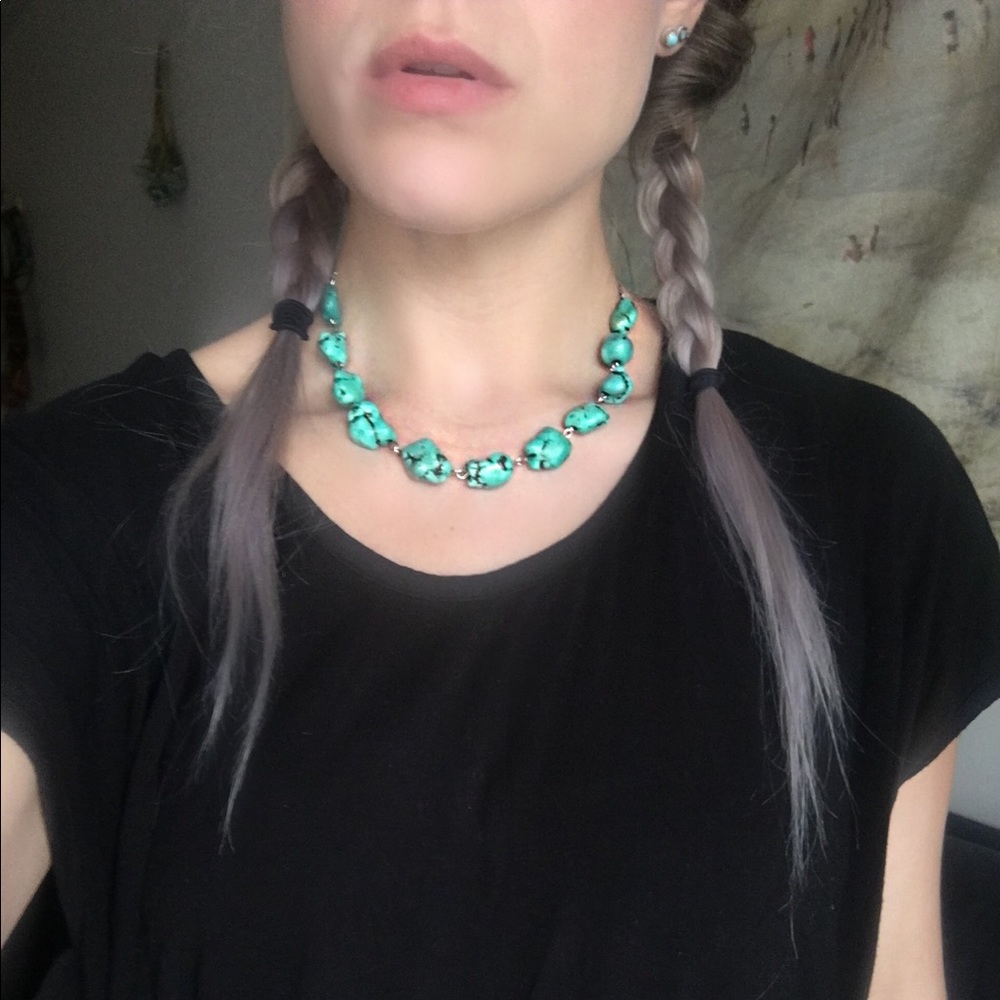Turquoise & sterling silver necklace 💙