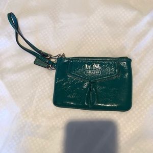 Teal Coach wristlet, only used a few times!
