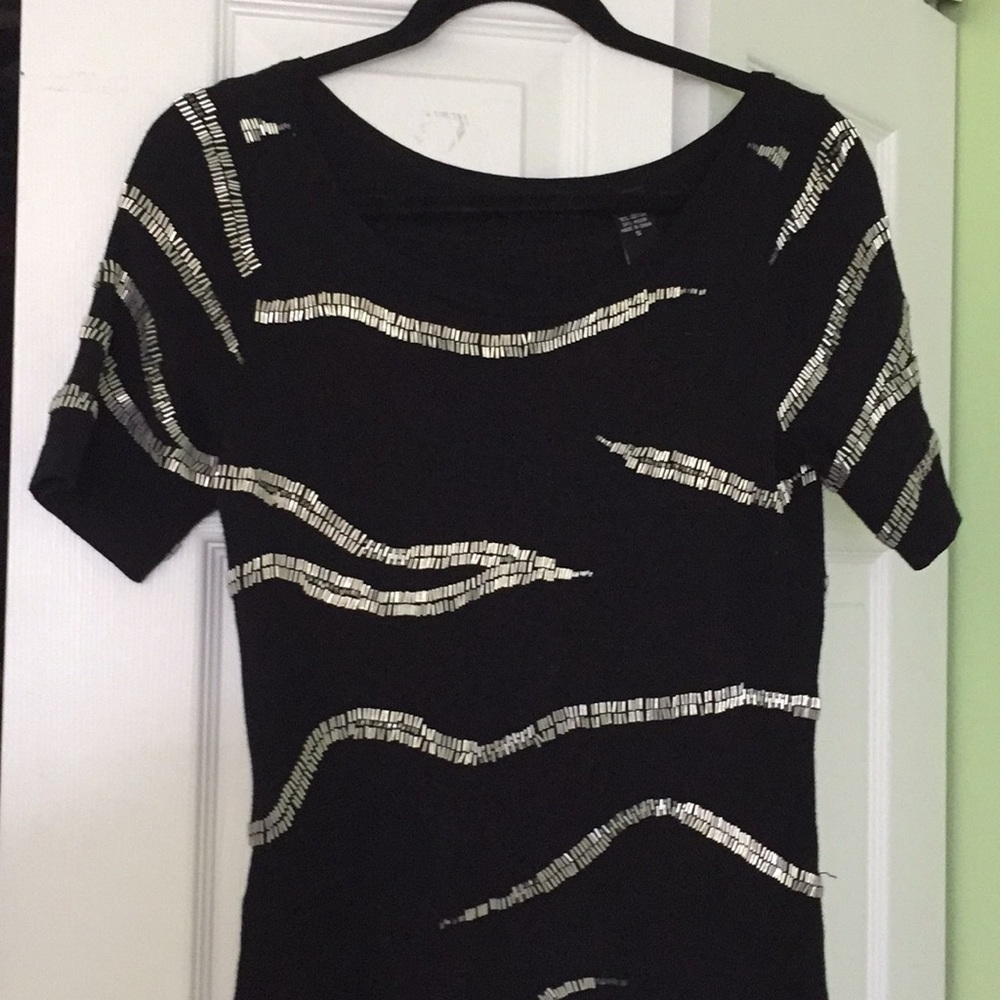 Black with silver Moda size small dress