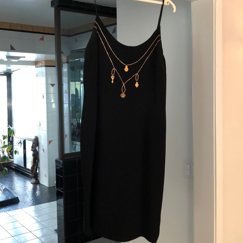 Nicole Miller Cockta Dress, Black With Gold Charms
