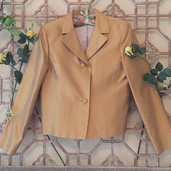 Jackets & Blazers - Gold silk jacket