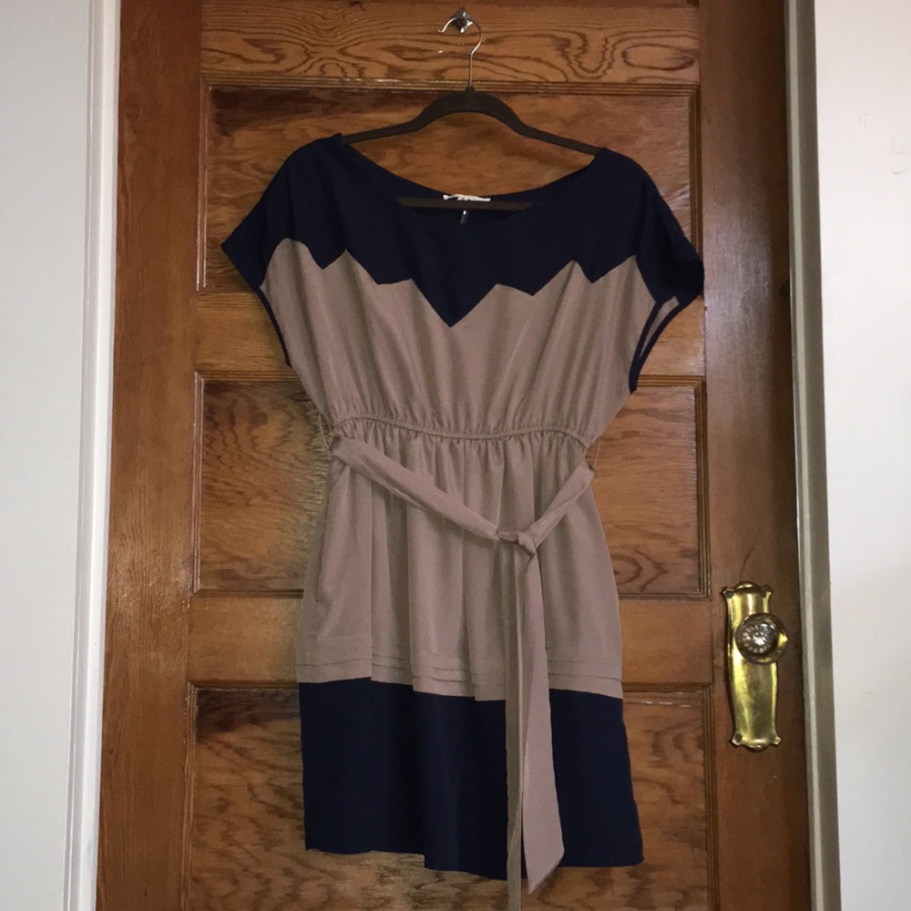 Navy/Taupe Dress