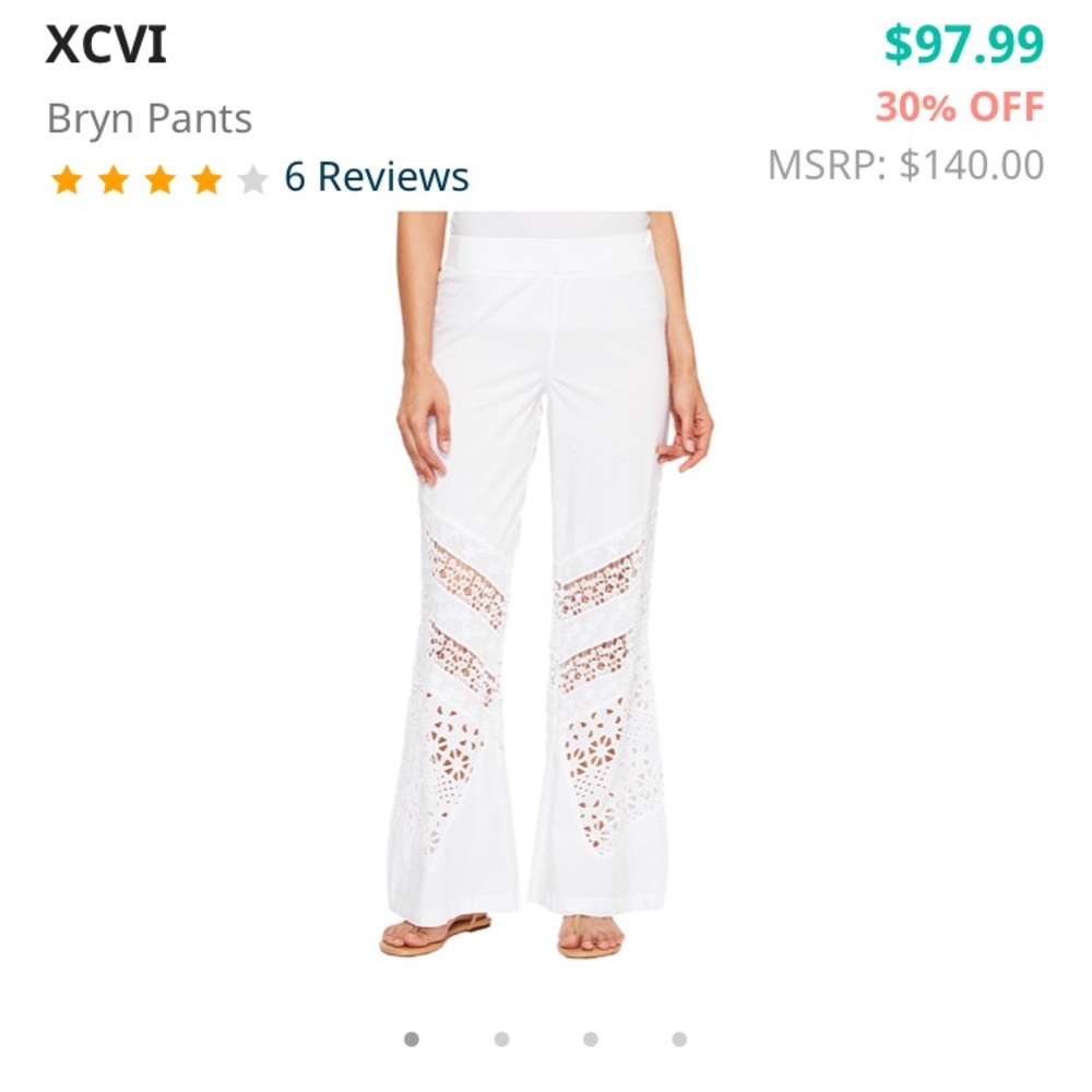 Xcvi white boho pants
