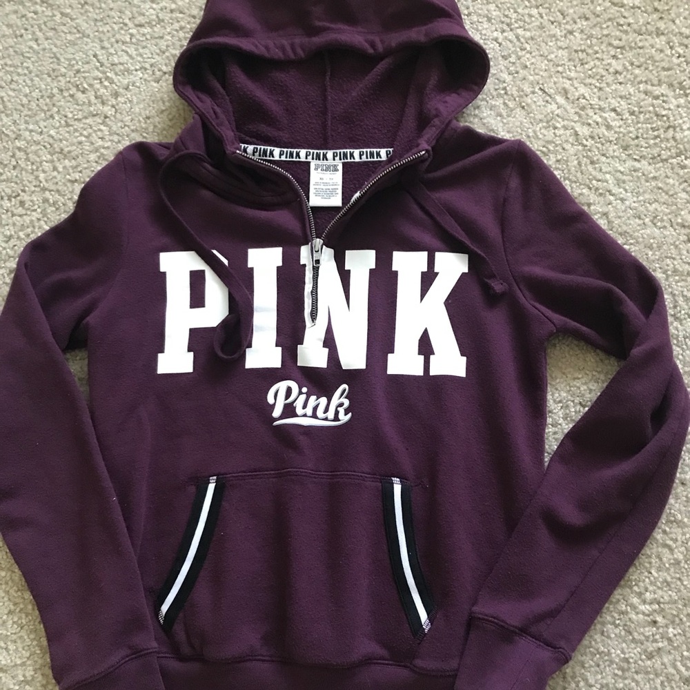 Victoria Secret Pink half zip hoodie XS
