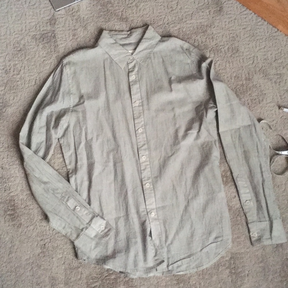 Like new Joes Jeans airy gray striped shirt S