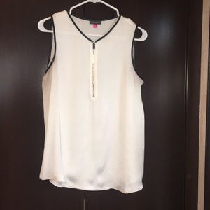 White silk top