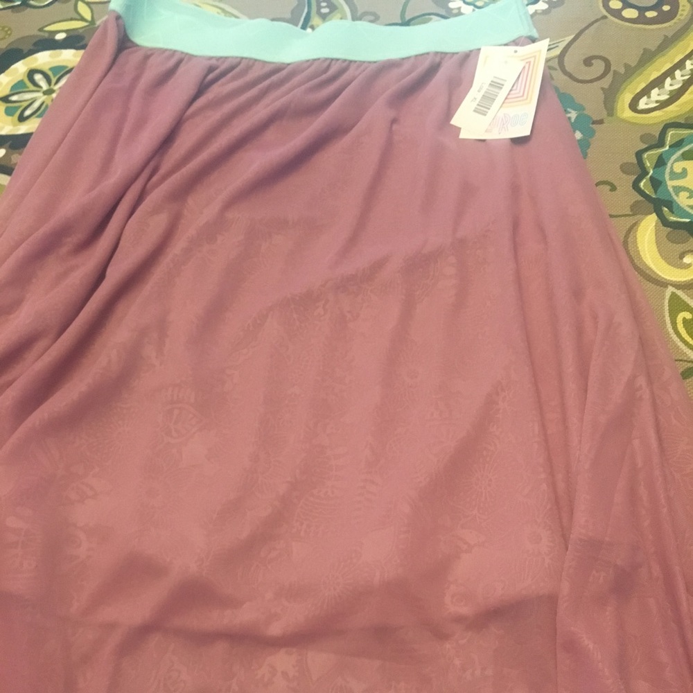 XL NWT Mauve Easter Spring LuLaRoe Lola skirt