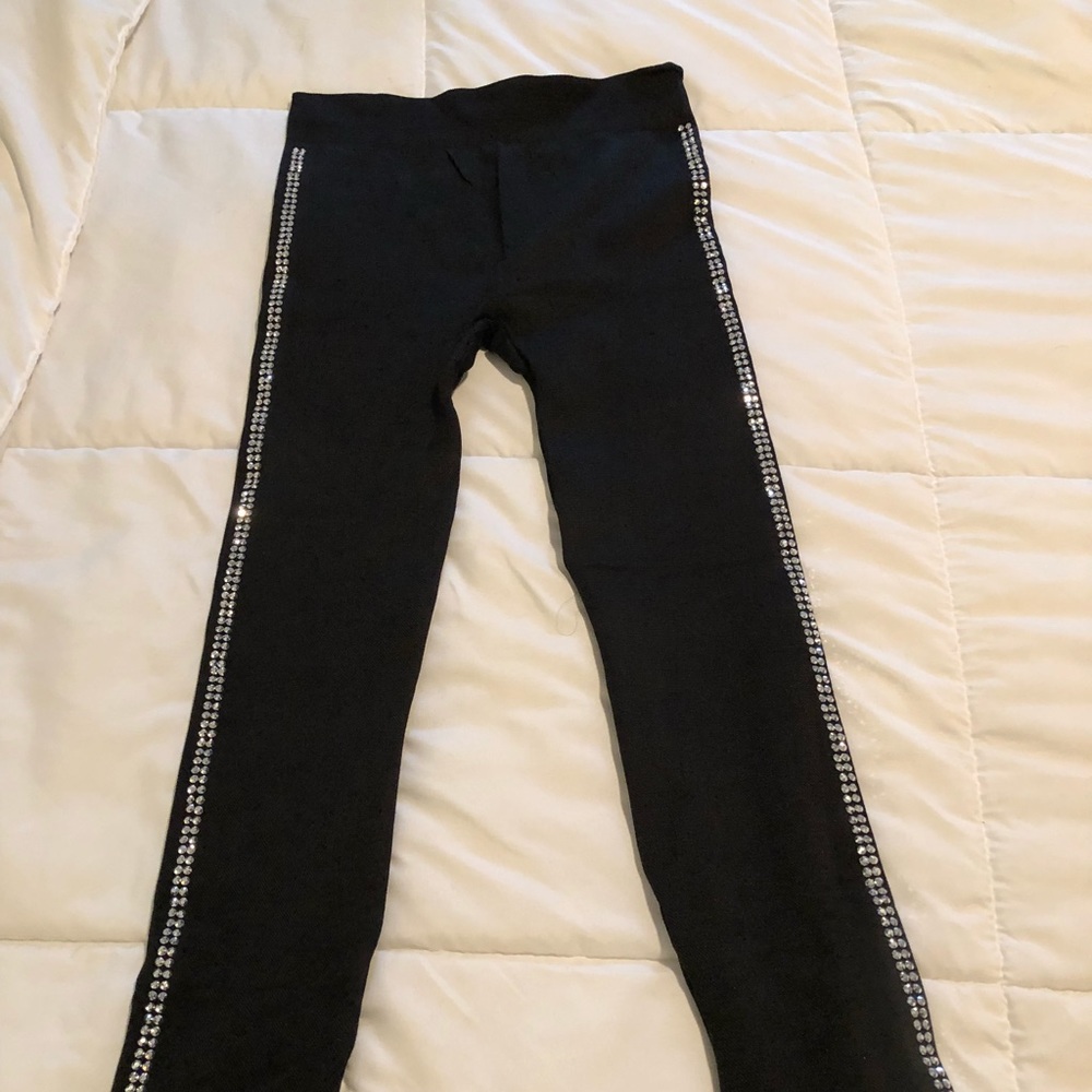 Lycra rhinestone leggings
