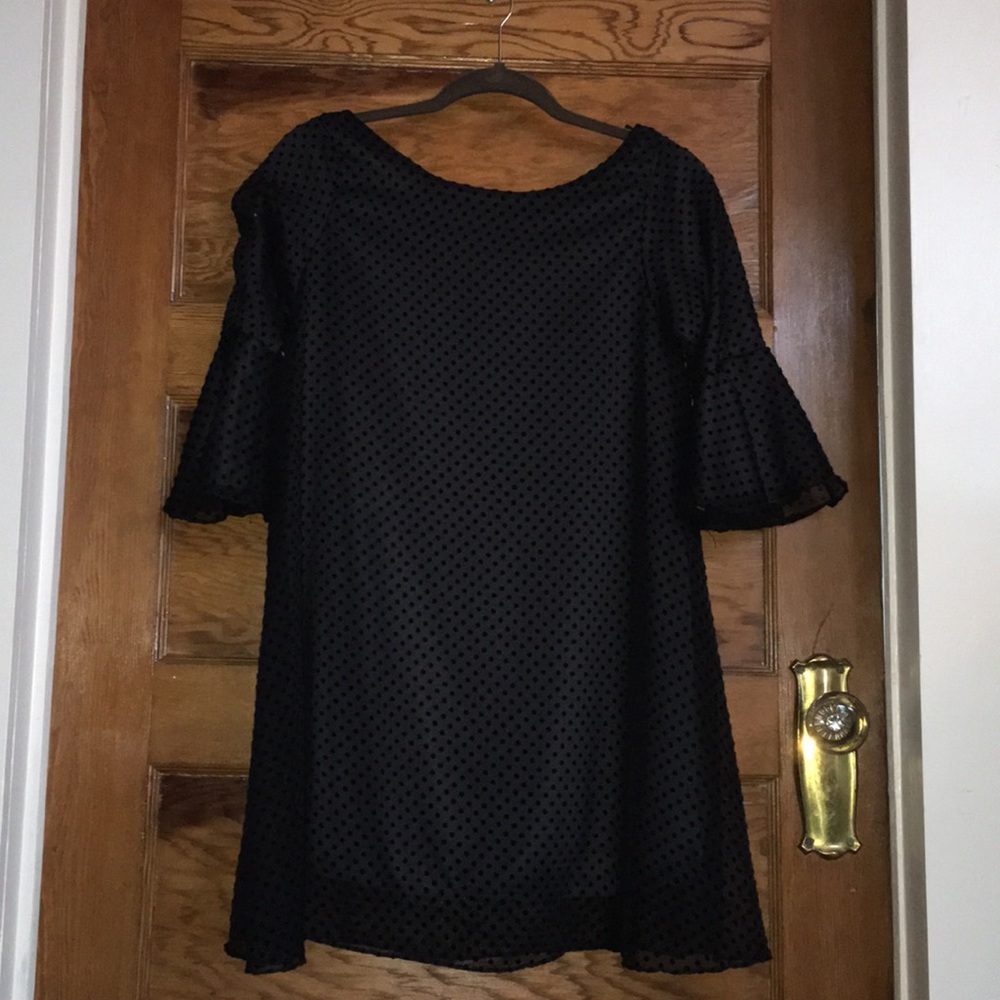 Black Dot Shift Dress