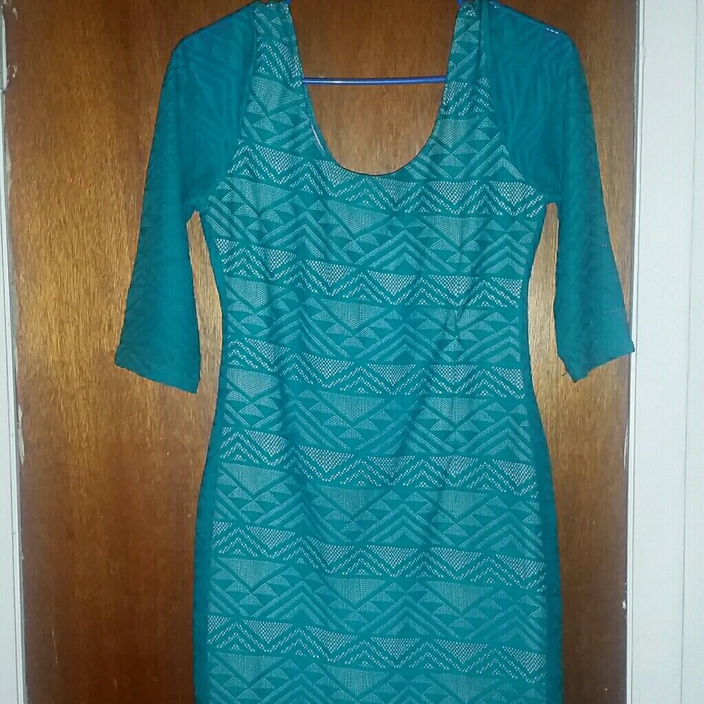 Beautiful Evening Dress w/ Nude Inside