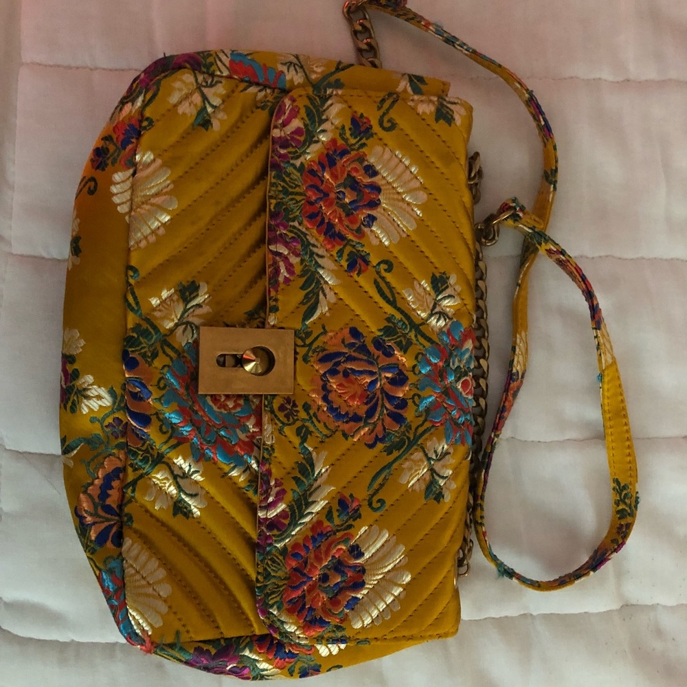 Mango satin floral bag