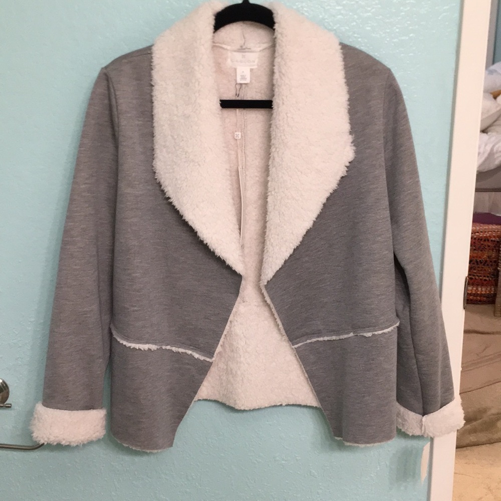 Faux fur grey jacket