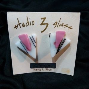 Totally Awesome Glass Artisan 80s Earrings