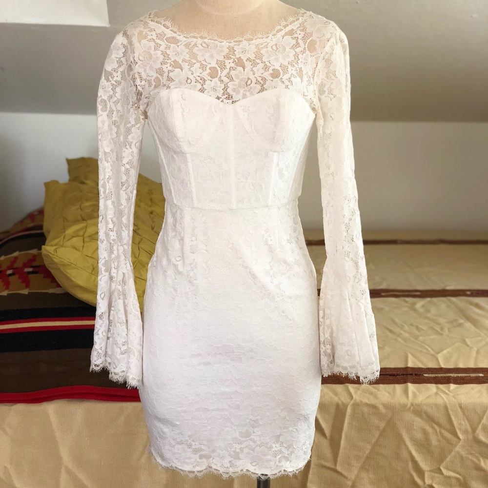 BCBG White Lace Dress