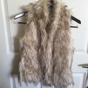 NWT Fuzzy Faux Fur Vest