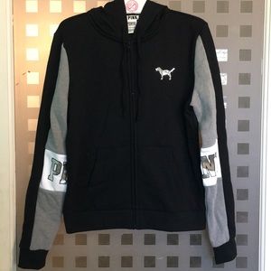 Black Victoria secret Pink zip up jacket