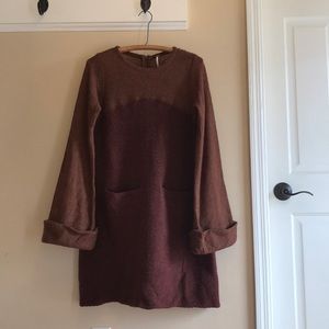 NWOT Free People Sweater dress with bell sleeves