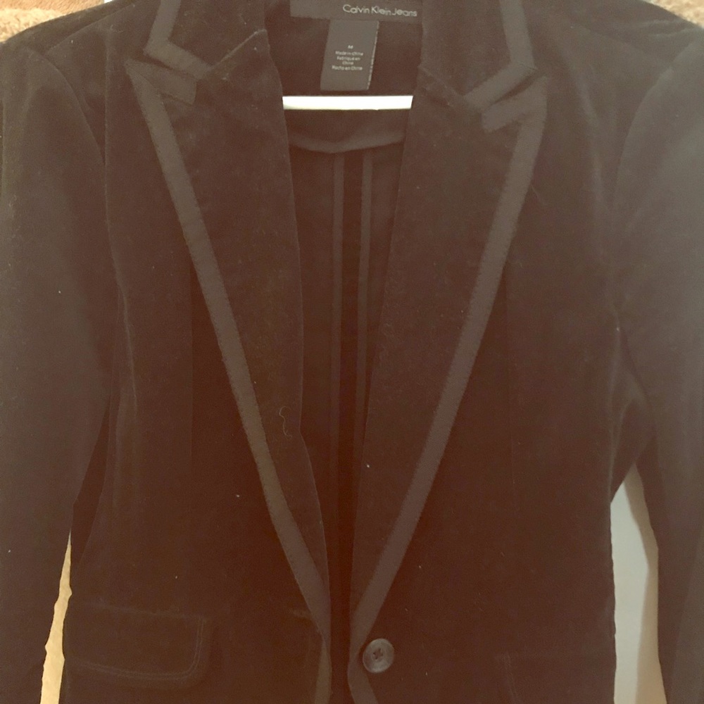 Calvin Klein suede blazer