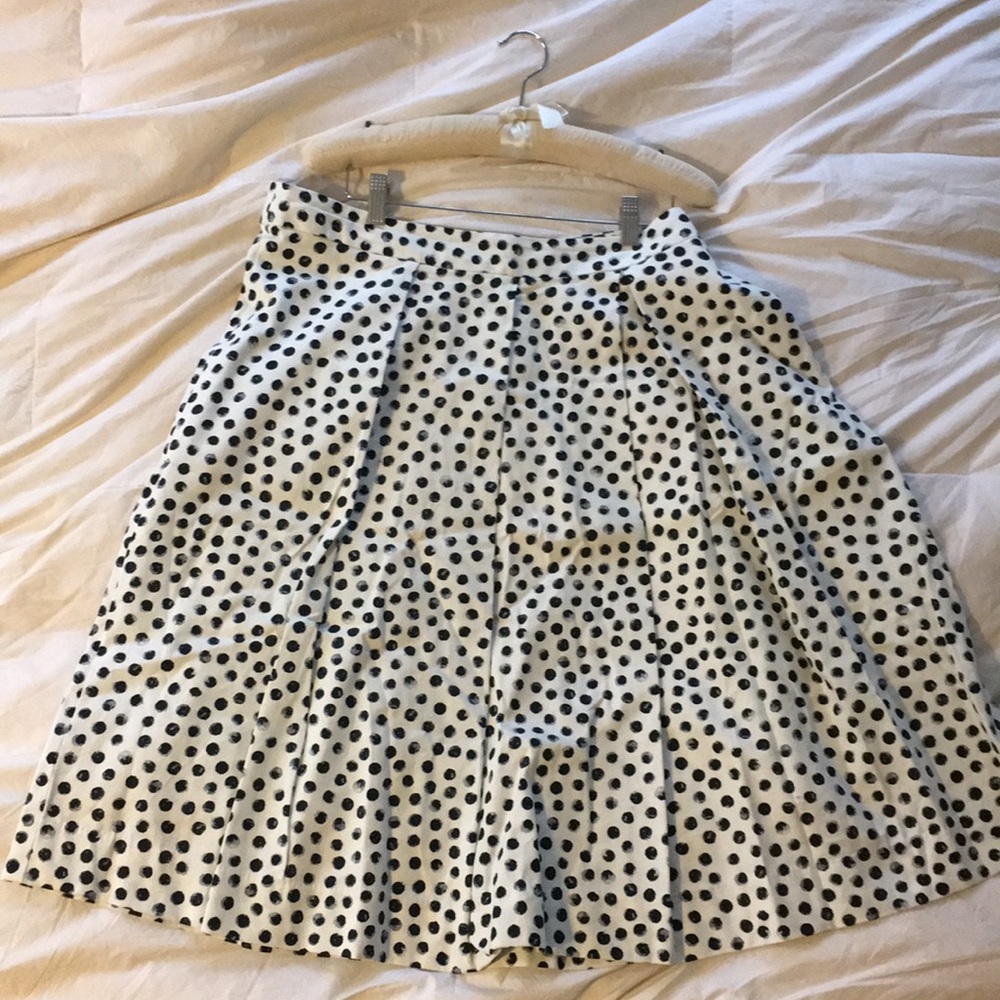 Who What Wear Polka dotted A-Line skirt
