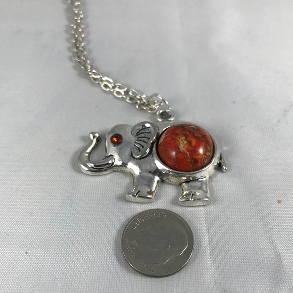 Sea Sediment Jasper Tibetan Silver Elephant A12-13 - Picture 4 of 4