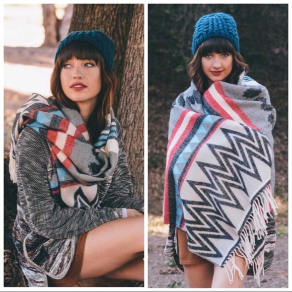 Tribal Aztec Blanket Wrap Scarf = Best Christmas - Picture 1 of 3