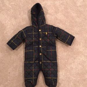 NWOT Ralph Lauren Infant Quilted Snowsuit