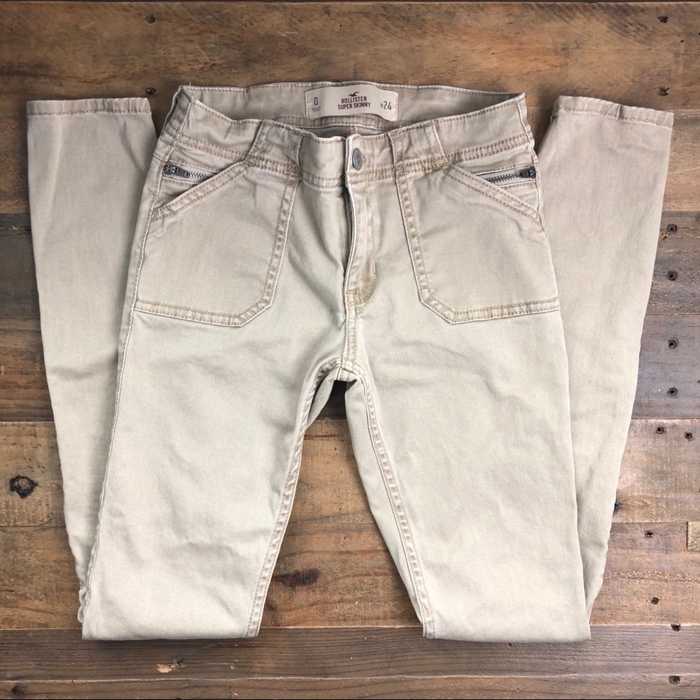 Hollister Super Skinny Khaki Pants, Size 0