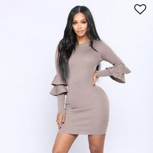 Ruffle Sleeve Dress