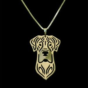 Great Dane Dimensional Slvr or Gld Charm Necklace