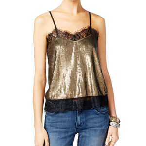 Guess Lace Camille Sequined Vintage Tank Small