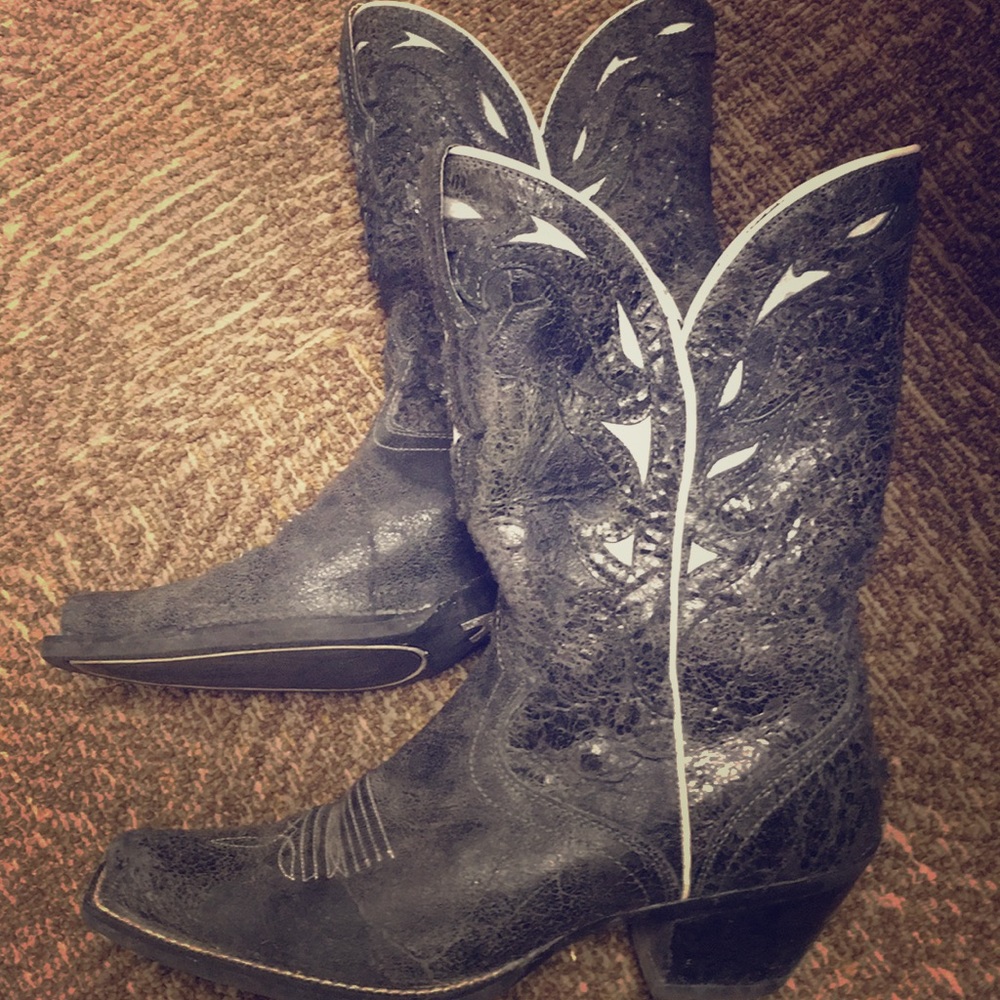 Ariat Light Black/Gray Boots