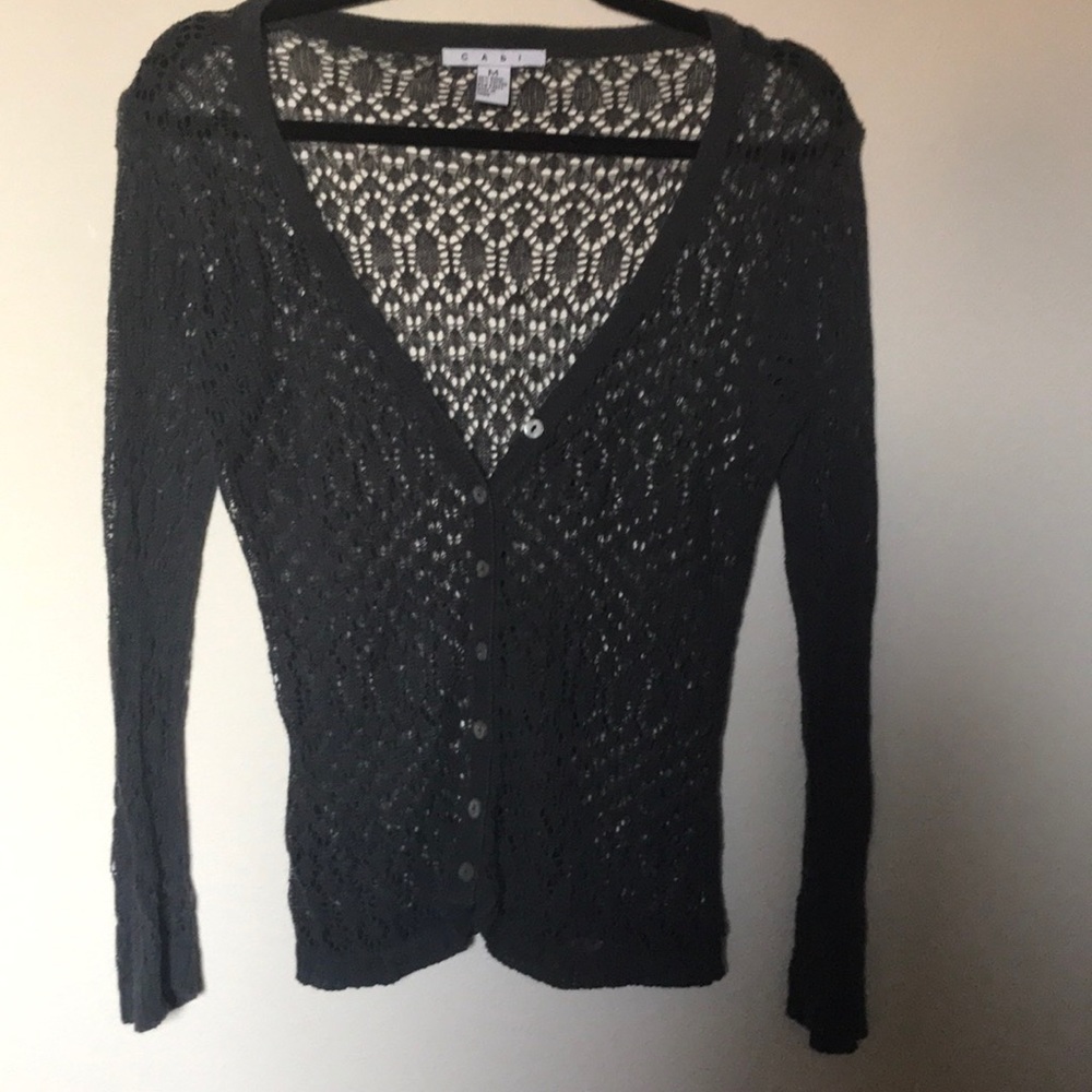 Sheer Grey Cabi Cardigan