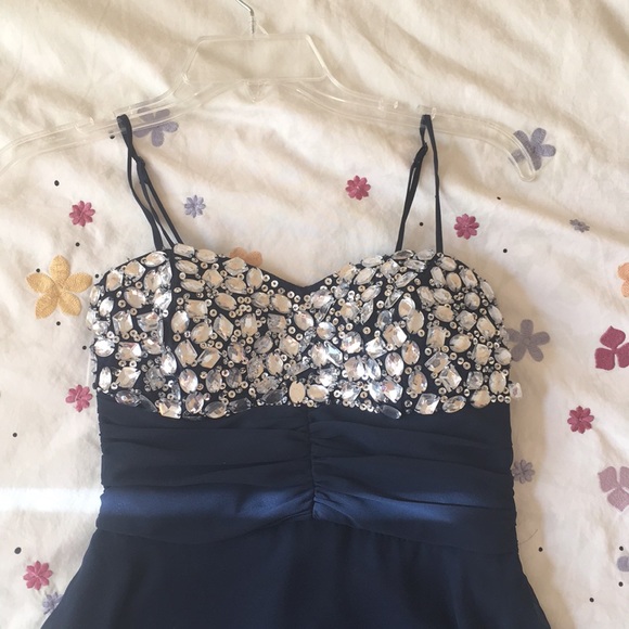 Navy long dress - Picture 3 of 3