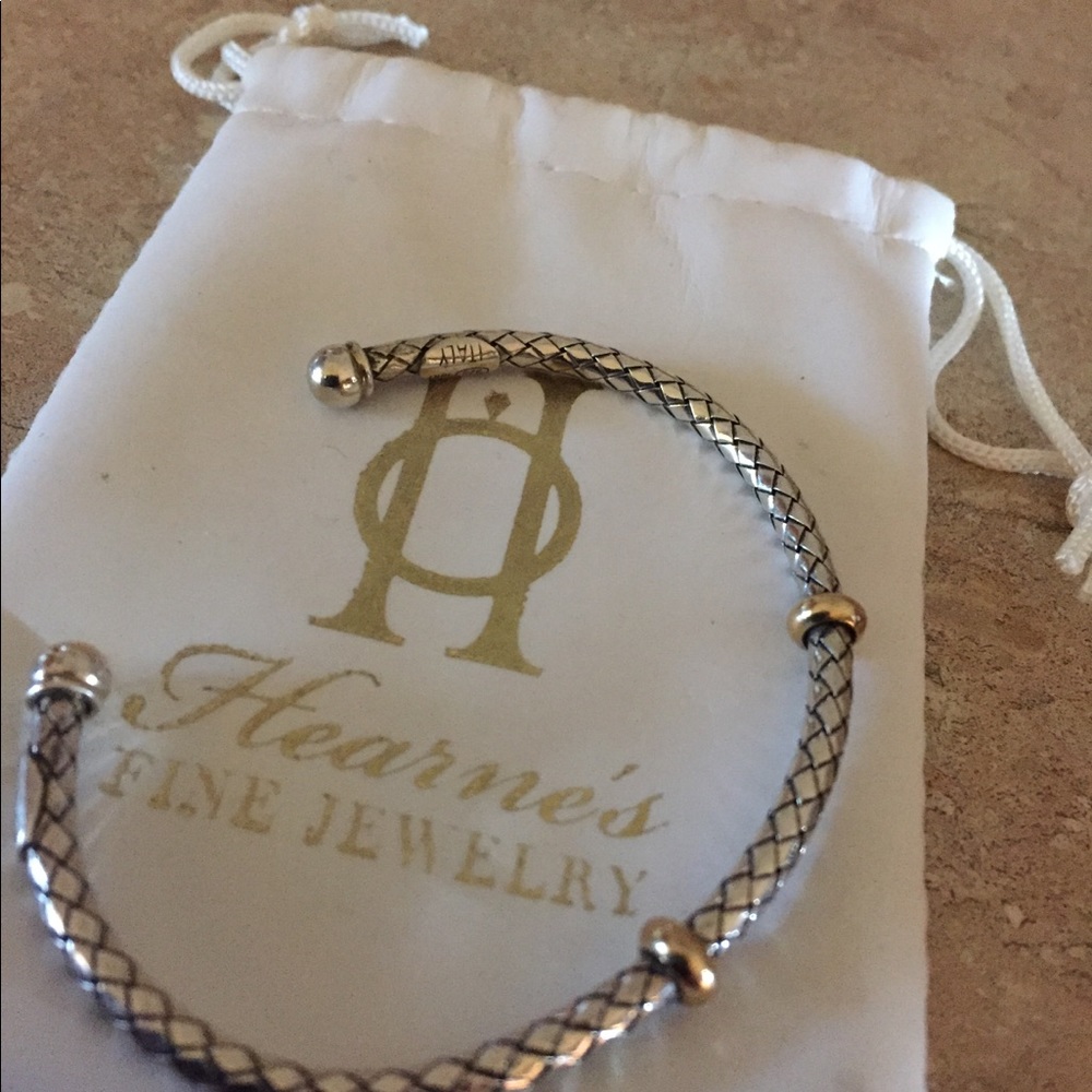 Alisa Silver & 18k  Gold Cuff Bracelet