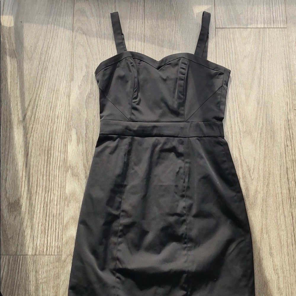 Convertible strapless black dress
